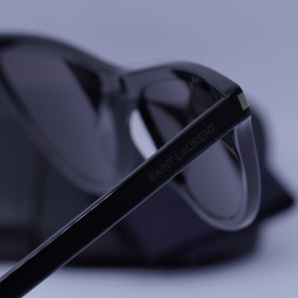 Saint Laurent SL550 SLIM 001 Cat Eye Sunglasses - Black - Picture 5 of 10